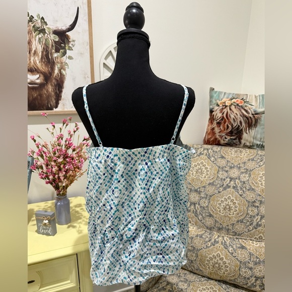 Banana Republic Blue and White Ruched Camisole - Picture 3 of 5